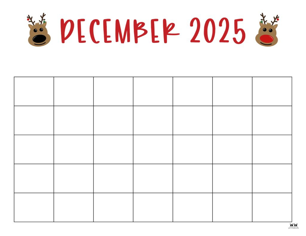 December 2025 Calendars - 107 Free Printables | Printabulls within Free Printable 2025 Coloring Pages Calendar December