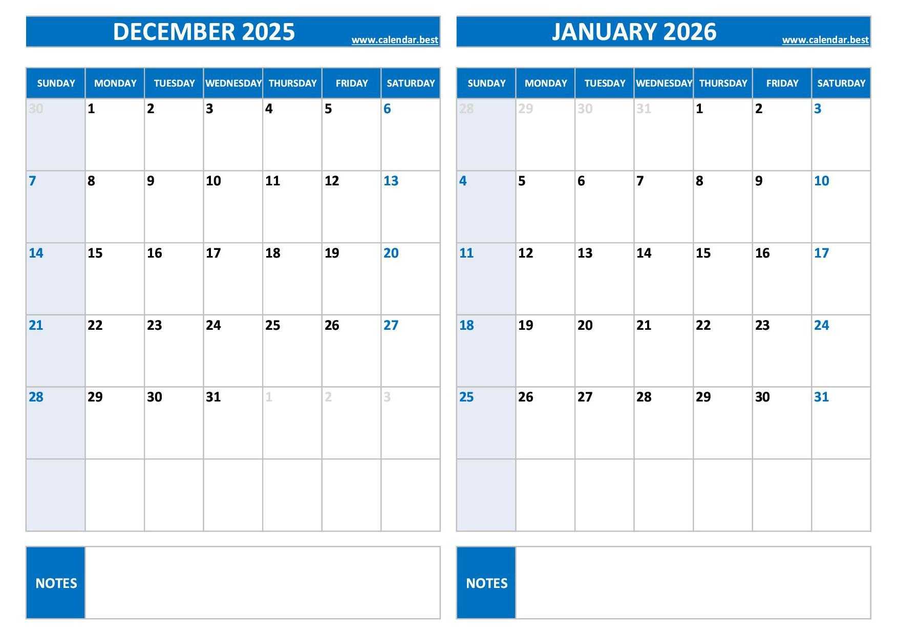 Printable December 2025 And January 2026 Calendar - Free Pdf & Jpg throughout Free Printable December 2025 January 2026 Calendar
